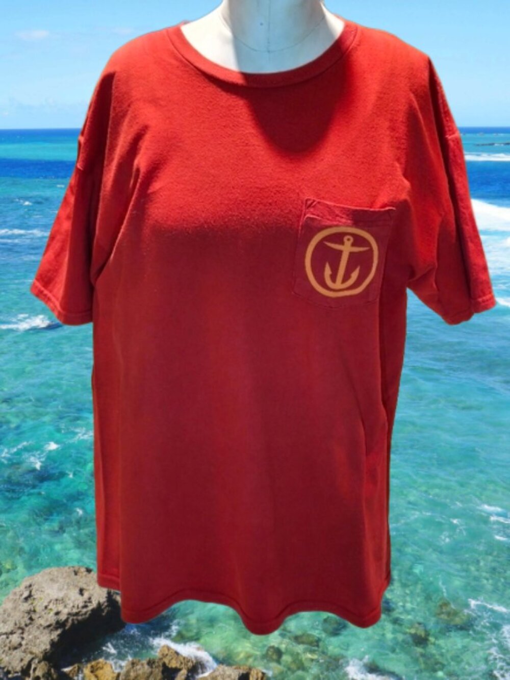CAPTAIN FIN CO. | Patch Logo | Tees |T-Shirt | Short-Sleeve | Orange | Large
